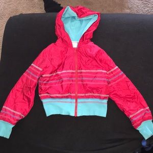 American Girl red windbreaker jacket small